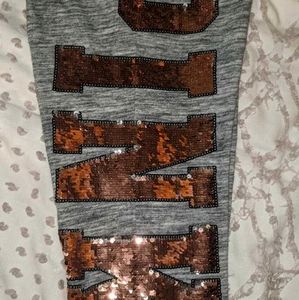 VS PINK Rose Gold Flip Bling Sequin Joggers